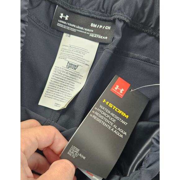 NWT Under armour storm water resistant black drawstring waist joggers S active - Picture 6 of 10